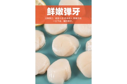 Scallop Meat IQF 白色带子30/40 500GM（VIP会员价：RM31.80）