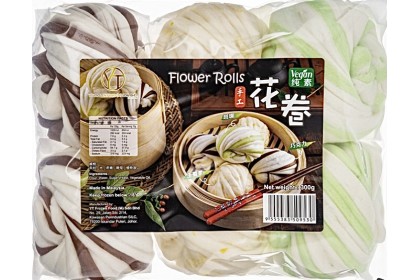 Flower Rolls Pandan Corn Chocolate 斑斓&玉米&巧克力花卷 300GM（VIP会员价：RM7.90）