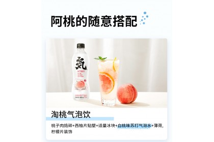 Genki Peach 元气森林苏打气泡水白桃味 480ML（VIP会员价：RM3.40）