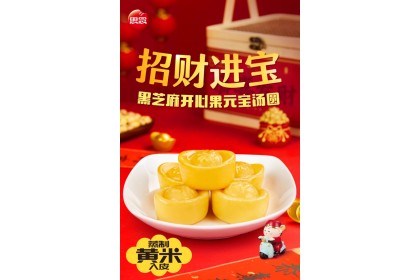 Black Sesame Pistachio Glutinous Rice Ball 思念招财进宝黑芝麻开心果元宝汤圆 312GM（VIP会员价：RM12.50）