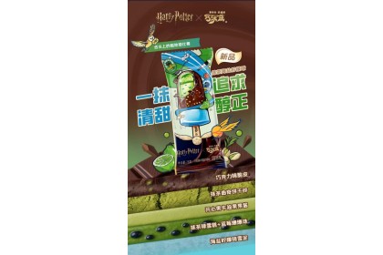 Ice Cream - Yili Matcha&Sea Salt Lemon 伊利巧乐兹哈利波特抹茶+海燕柠檬冰淇淋 75gm