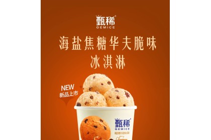 Ice Cream - Yili Sea Salt Caramel Waffle Crisp 甄稀海盐焦糖华夫脆杯 90gm（VIP会员价：RM8.30）