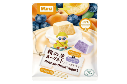 Mana Freeze Dried Yogurt Yellow Peach&Blueberry 冻干酸奶块黄桃蓝莓口味 32gm（VIP会员价：RM3.90）