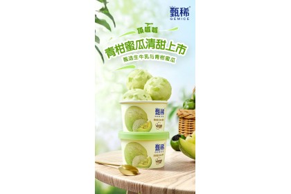 Ice Cream - Yili Honeydew 甄稀青柑蜜瓜冰淇淋杯 90gm（VIP会员价：RM8.30）