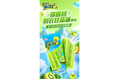 Ice Cream - Yili Kiwi Kale 冰工厂猕猴桃羽衣甘蓝冰淇淋 70gm（VIP会员价：RM2.80）