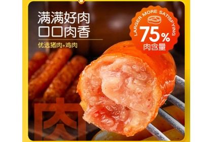 Royal Tiger Sausage Latiao Spicy Flav 皇家小虎辣条风味烤肠 400gm（VIP会员价：RM13.90）