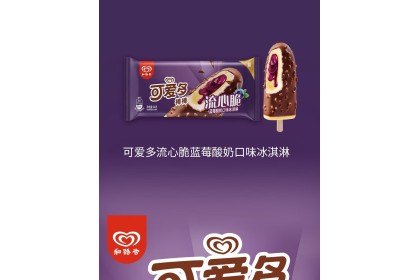 Ice Cream - Wall's Crunchy Blueberry 和路雪可爱多棒棒流心脆蓝莓酸奶口味 64gm（VIP会员价：RM3.50）